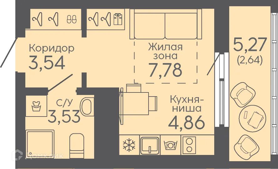 Фото квартиры в ЖК Новокольцовский