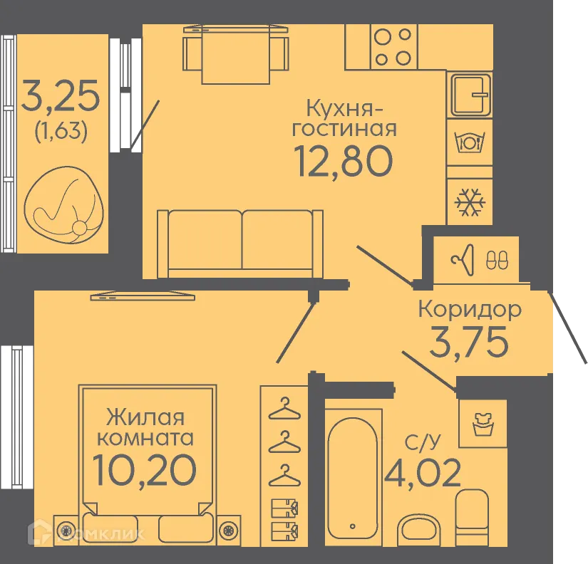 Фото квартиры в ЖК Новокольцовский