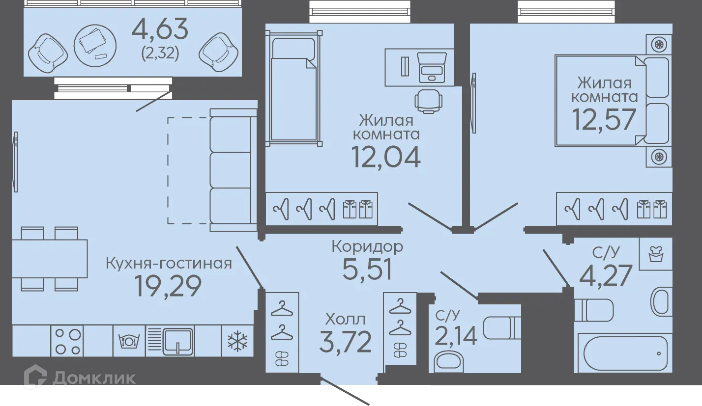 Фото квартиры в ЖК Новокольцовский