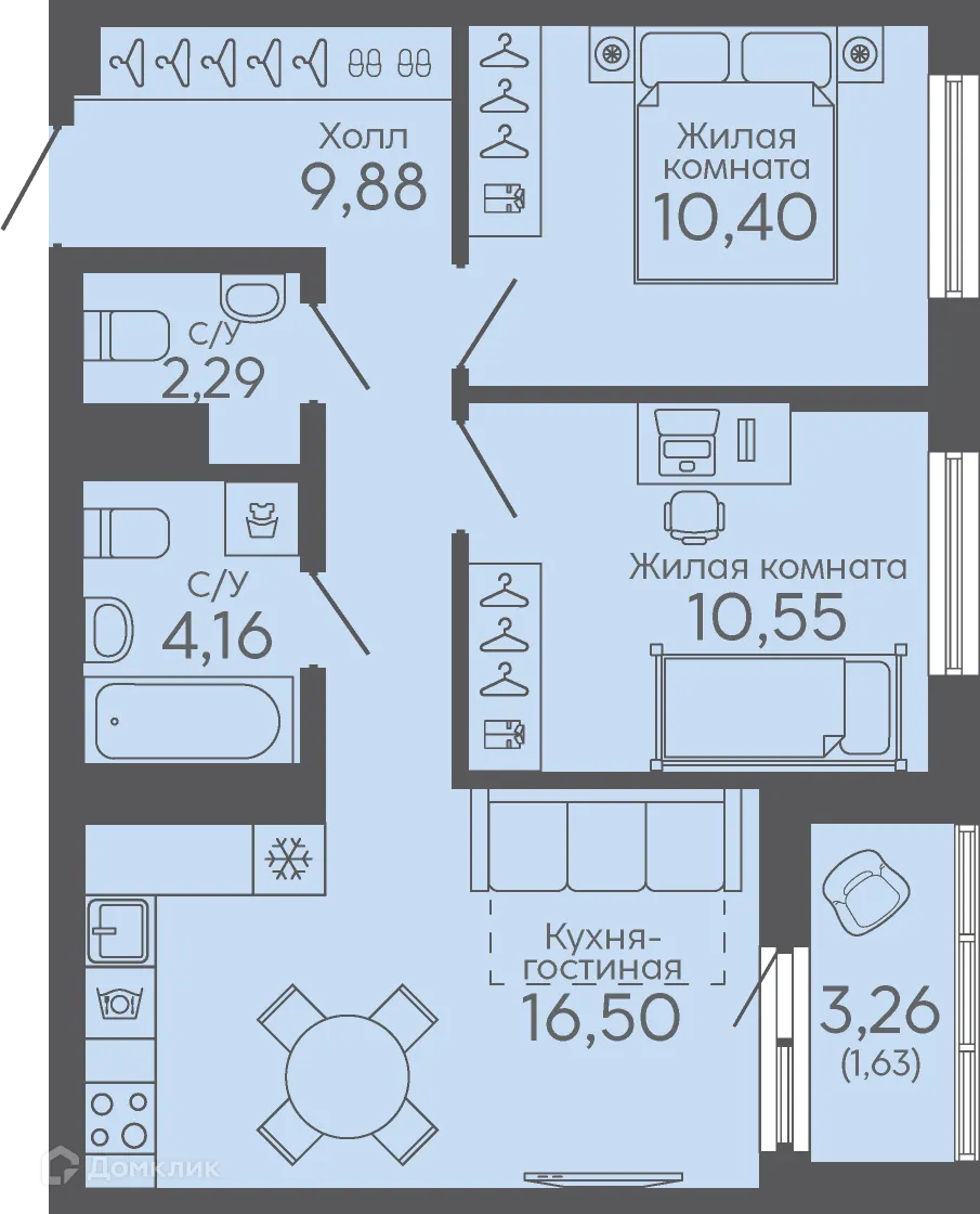 Фото квартиры в ЖК Новокольцовский