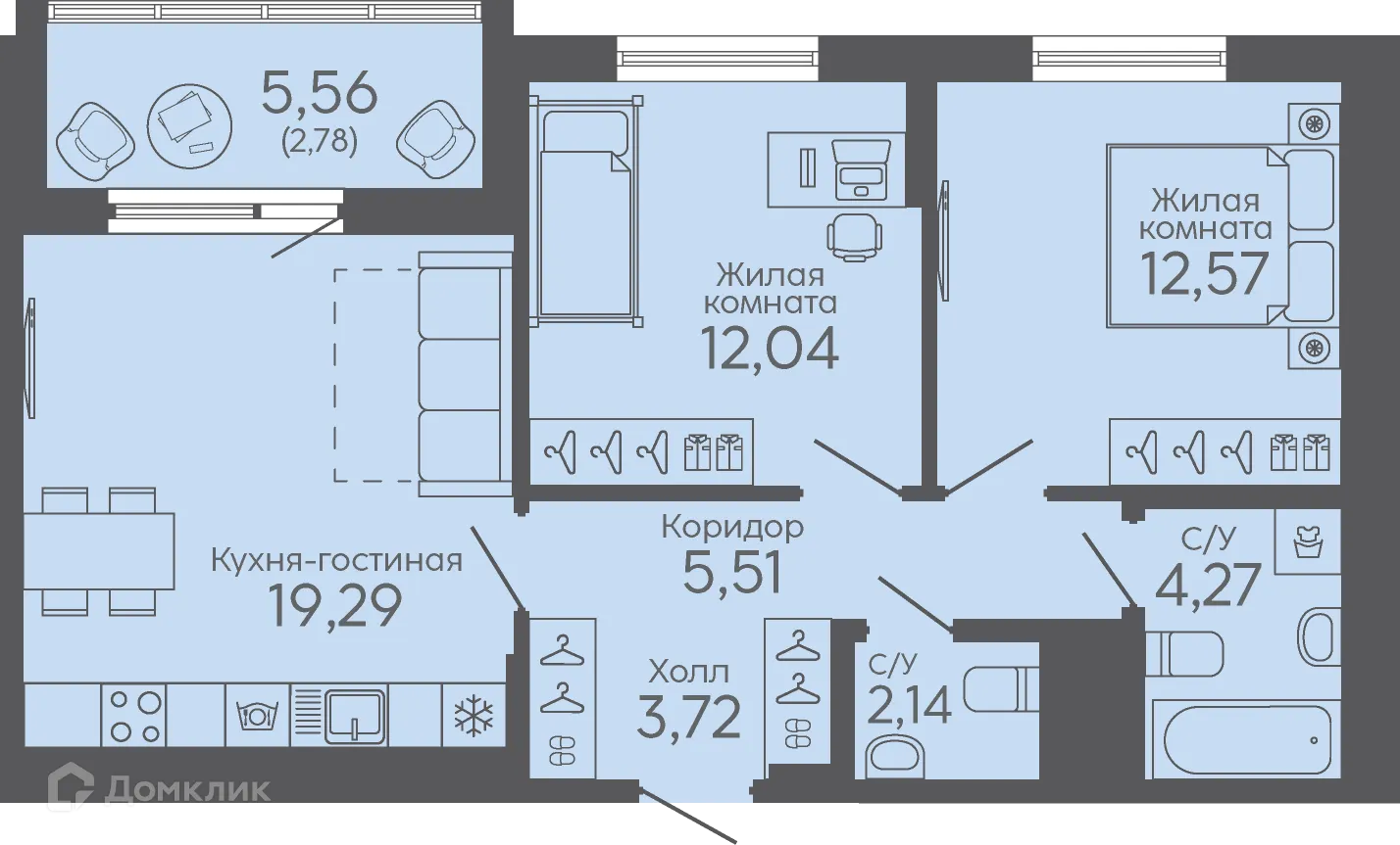 Фото квартиры в ЖК Новокольцовский