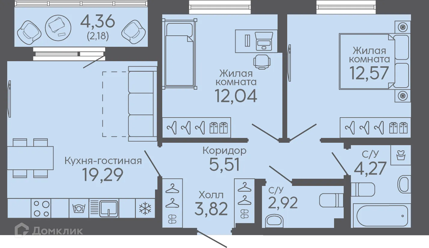 Фото квартиры в ЖК Новокольцовский