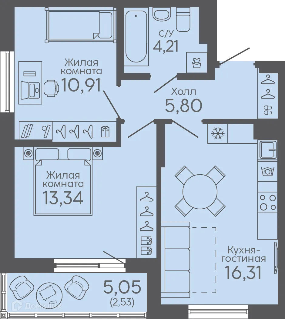 Фото квартиры в ЖК Новокольцовский