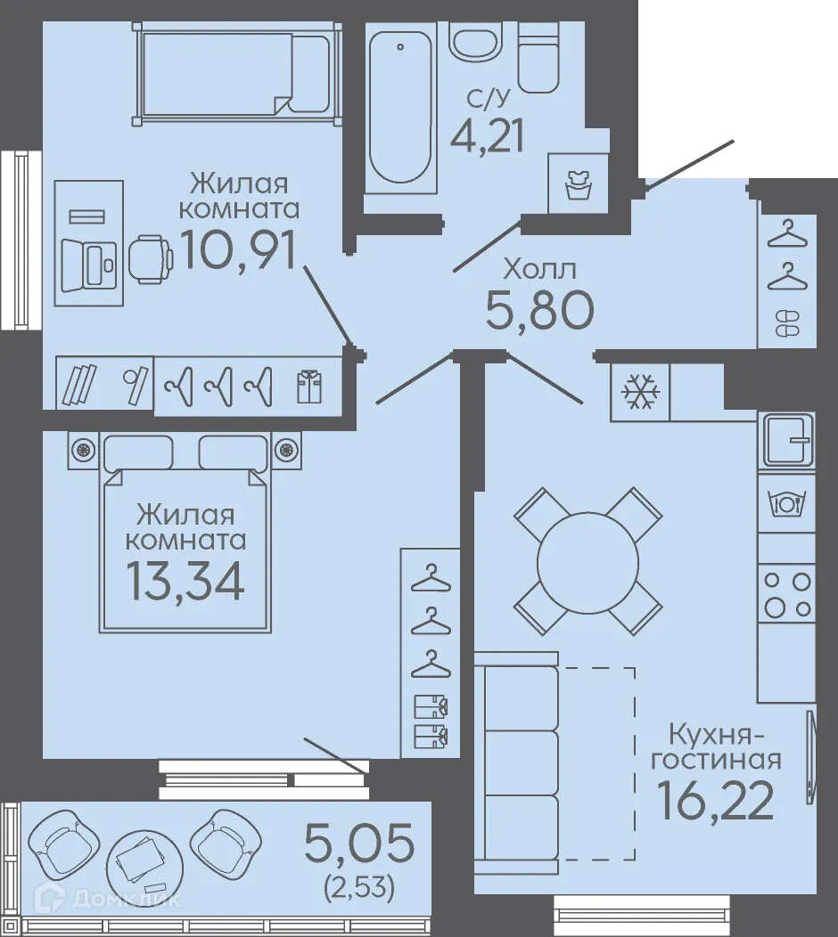Фото квартиры в ЖК Новокольцовский
