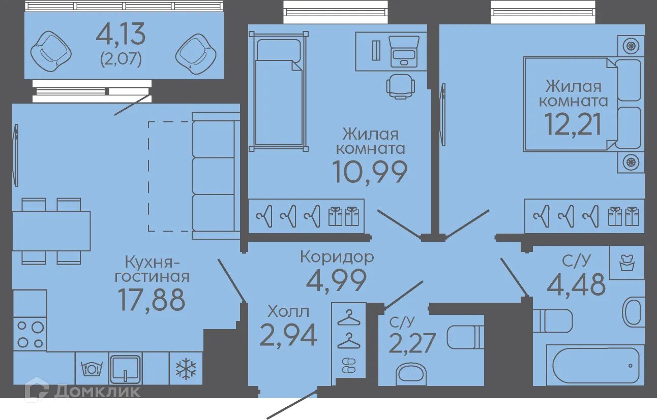 Фото квартиры в ЖК Новокольцовский