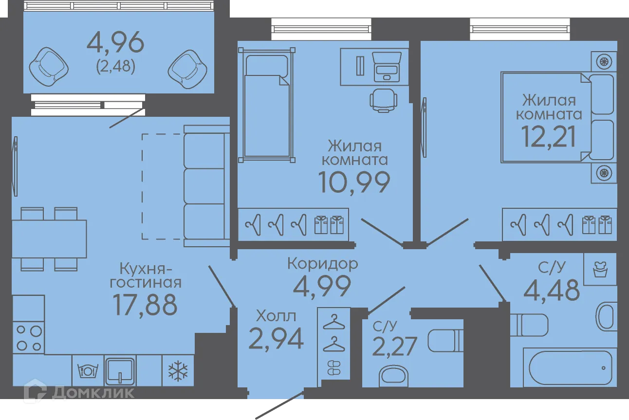Фото квартиры в ЖК Новокольцовский