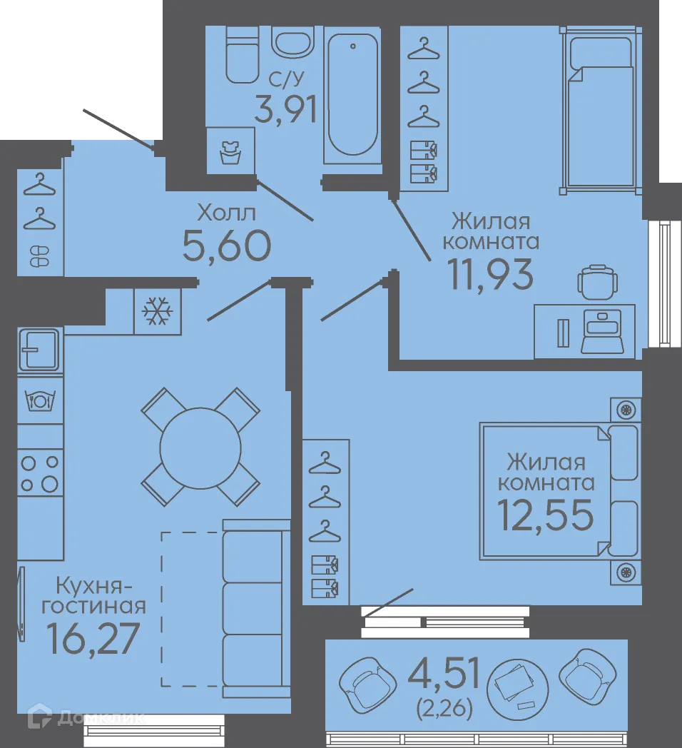 Фото квартиры в ЖК Новокольцовский