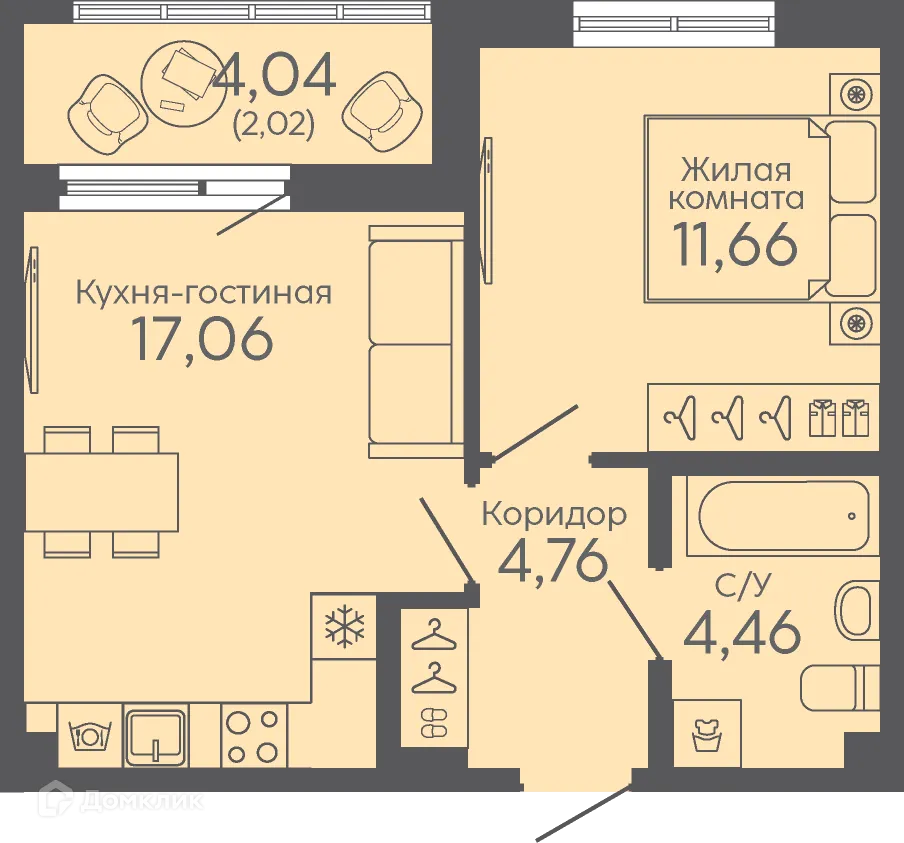 Фото квартиры в ЖК Новокольцовский