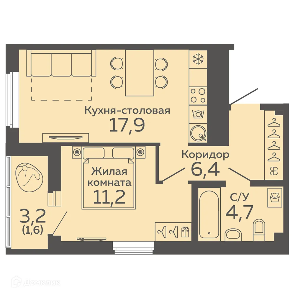 Фото квартиры в ЖК Новокольцовский