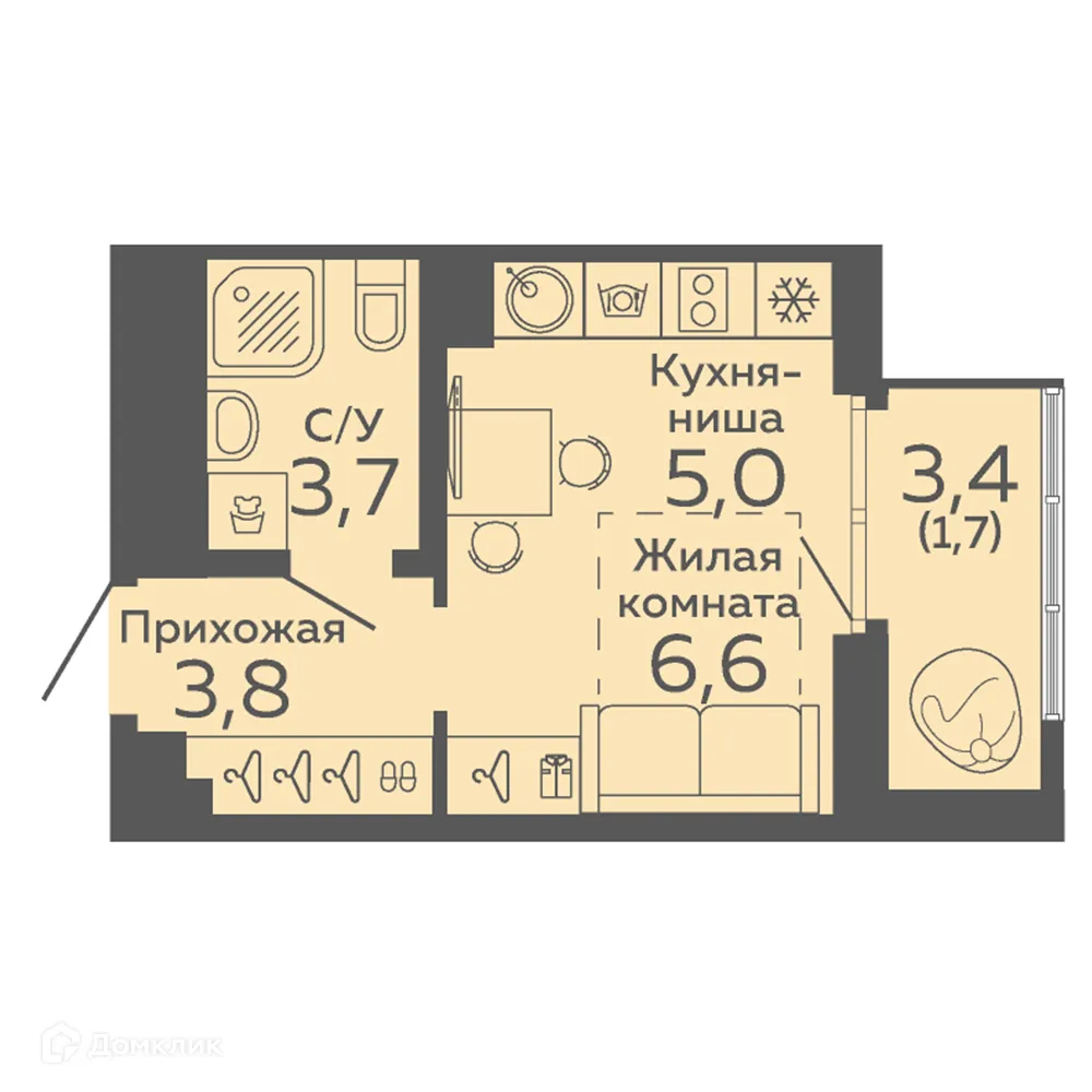 Фото квартиры в ЖК Новокольцовский