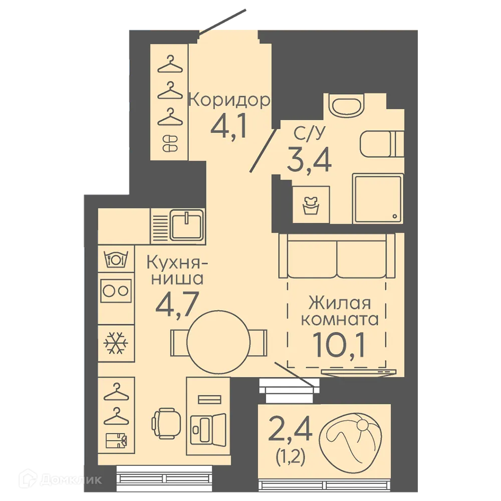 Фото квартиры в ЖК Новокольцовский