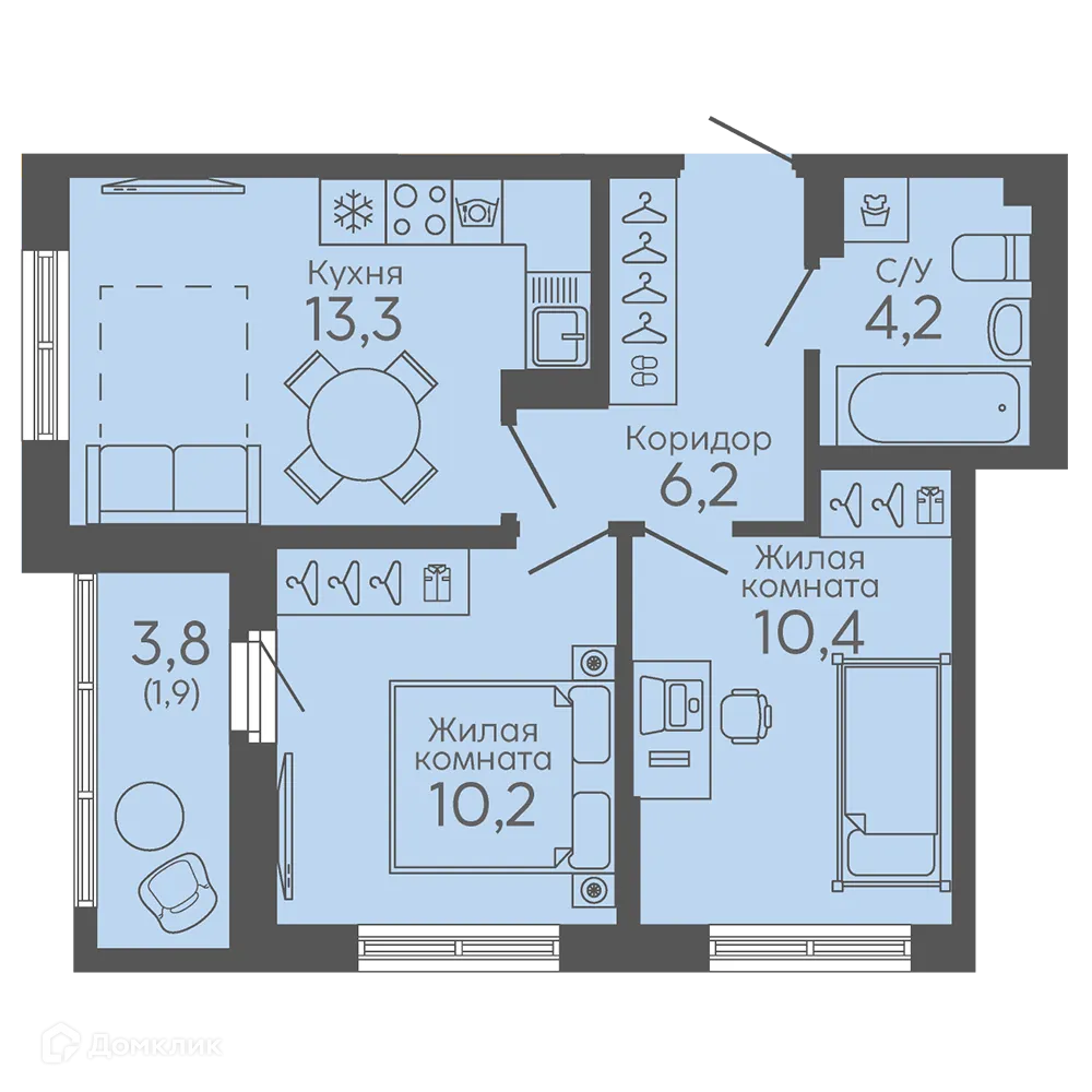 Фото квартиры в ЖК Новокольцовский