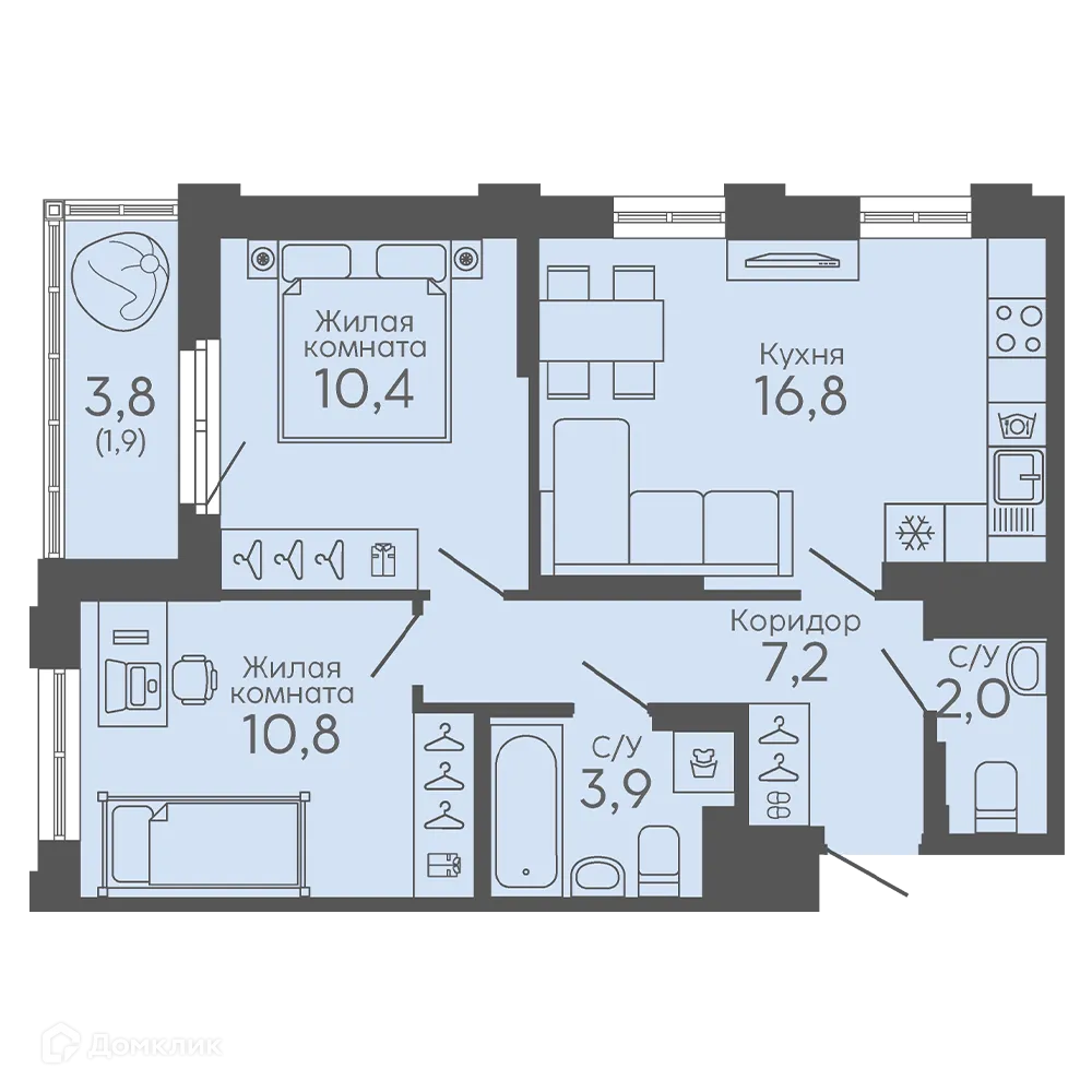 Фото квартиры в ЖК Новокольцовский
