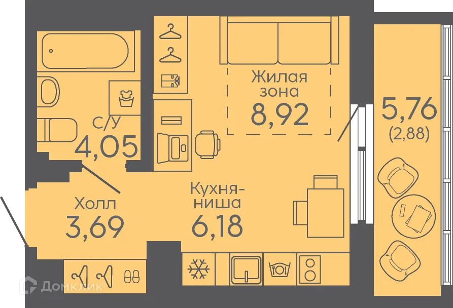 Фото квартиры в ЖК Новокольцовский