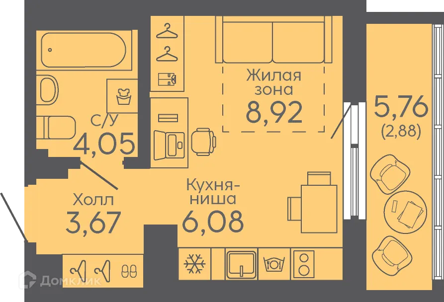 Фото квартиры в ЖК Новокольцовский