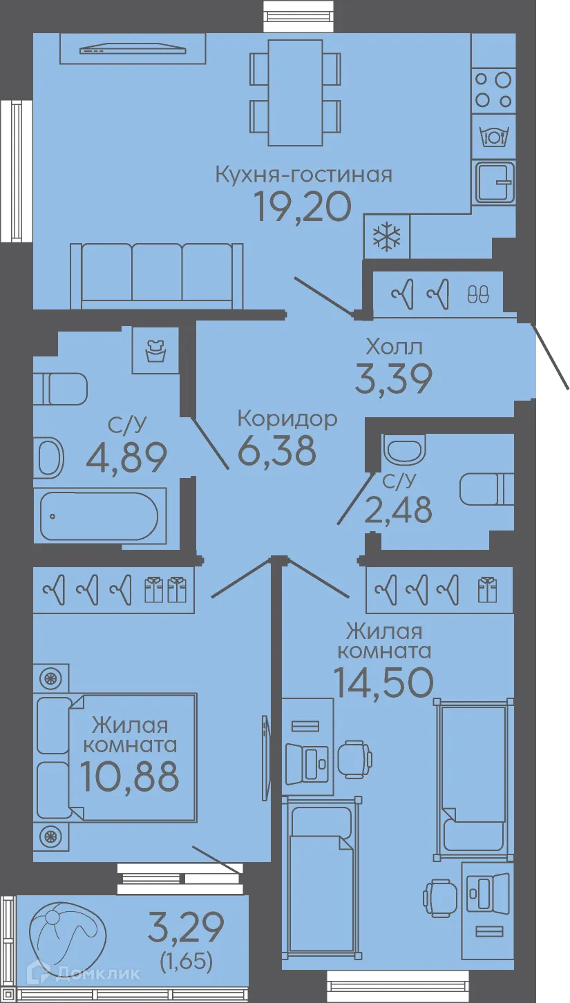 Фото квартиры в ЖК Новокольцовский