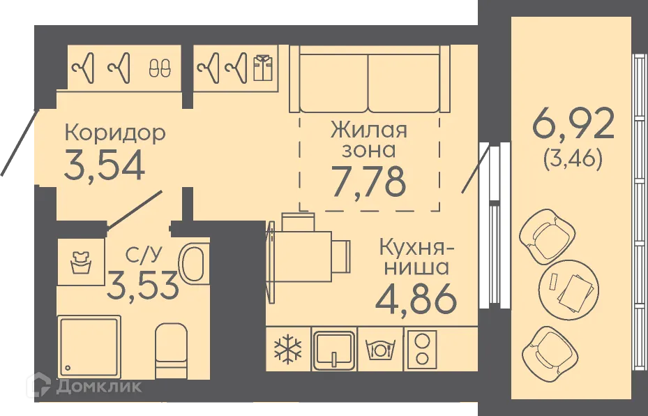 Фото квартиры в ЖК Новокольцовский