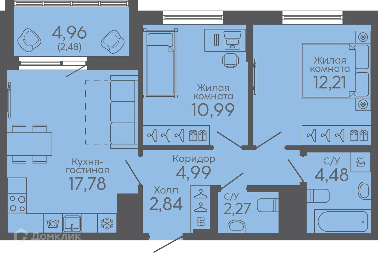 Фото квартиры в ЖК Новокольцовский