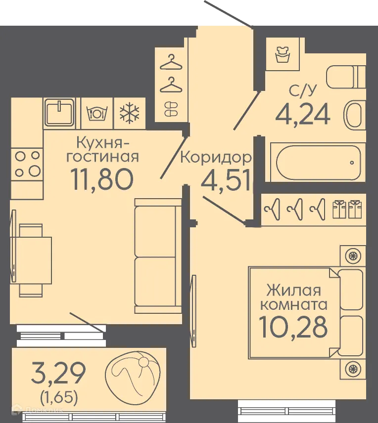 Фото квартиры в ЖК Новокольцовский