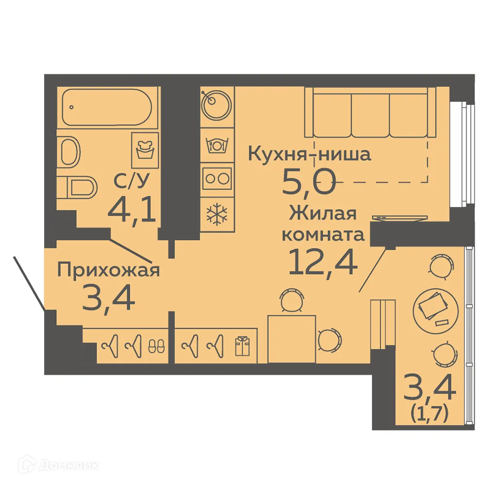 Фото квартиры в ЖК Новокольцовский