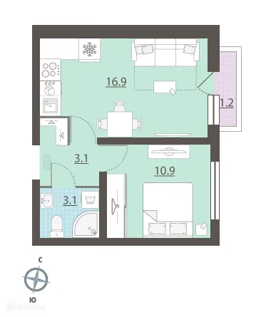 Фото квартиры в ЖК Зеленый остров