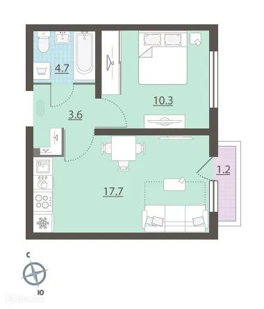 Фото квартиры в ЖК Зеленый остров