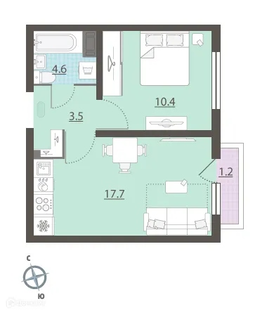 Фото квартиры в ЖК Зеленый остров