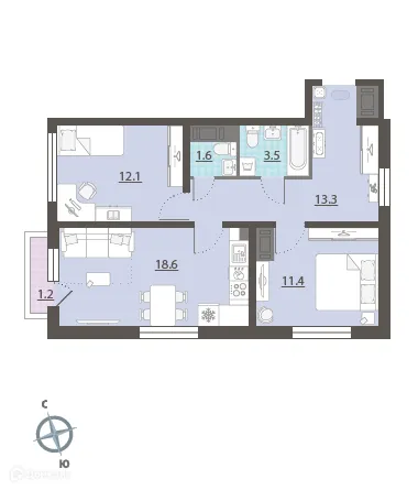 Фото квартиры в ЖК Зеленый остров