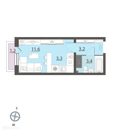 Фото квартиры в ЖК Зеленый остров