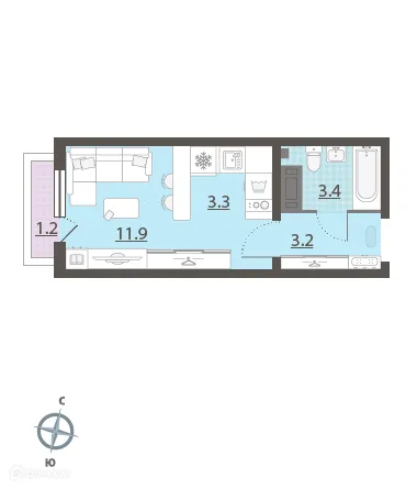 Фото квартиры в ЖК Зеленый остров