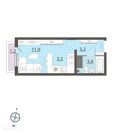 Фото квартиры в ЖК Зеленый остров