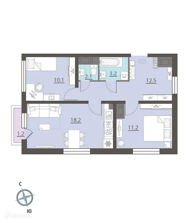 Фото квартиры в ЖК Зеленый остров