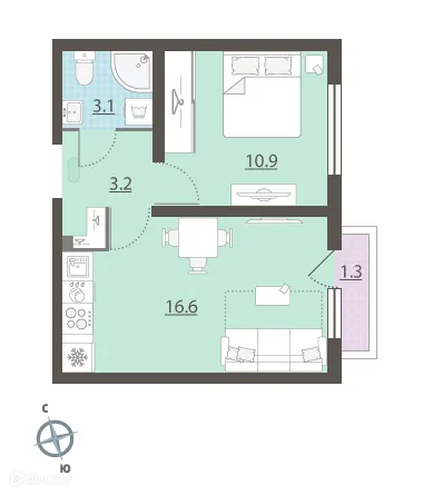 Фото квартиры в ЖК Зеленый остров