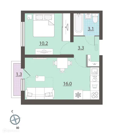 Фото квартиры в ЖК Зеленый остров