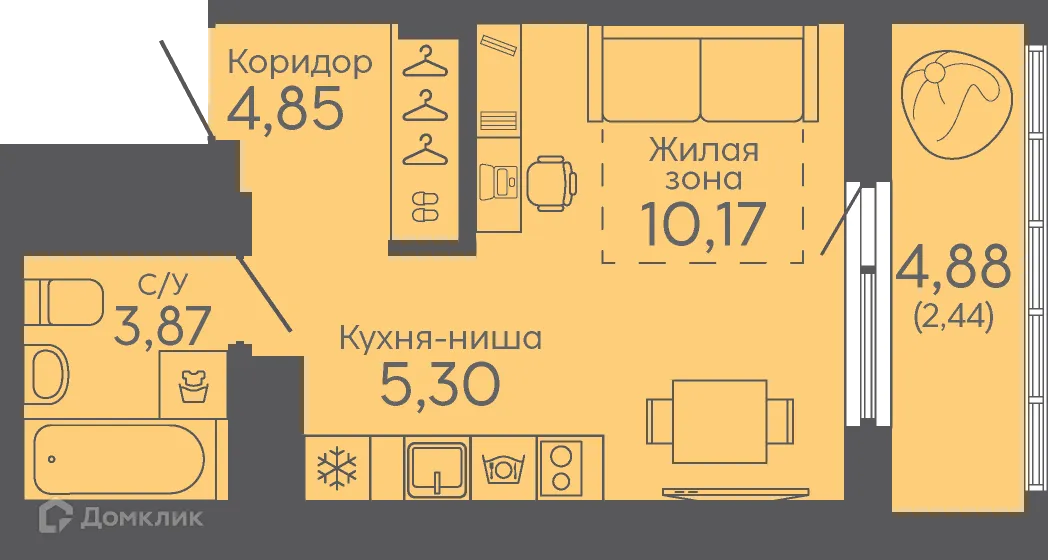 Фото квартиры в ЖК Новокольцовский