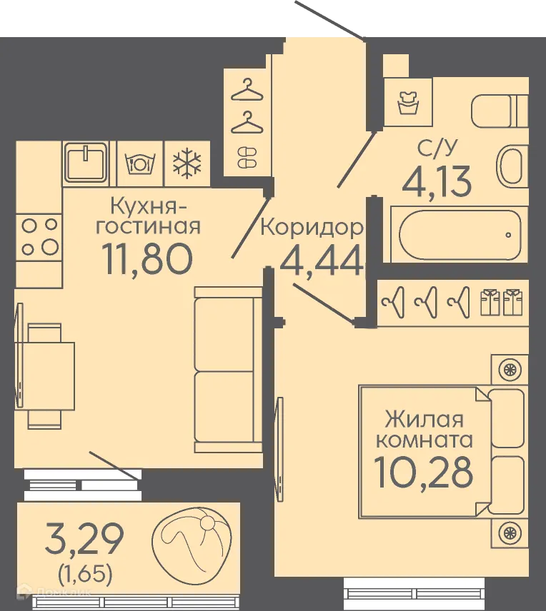 Фото квартиры в ЖК Новокольцовский