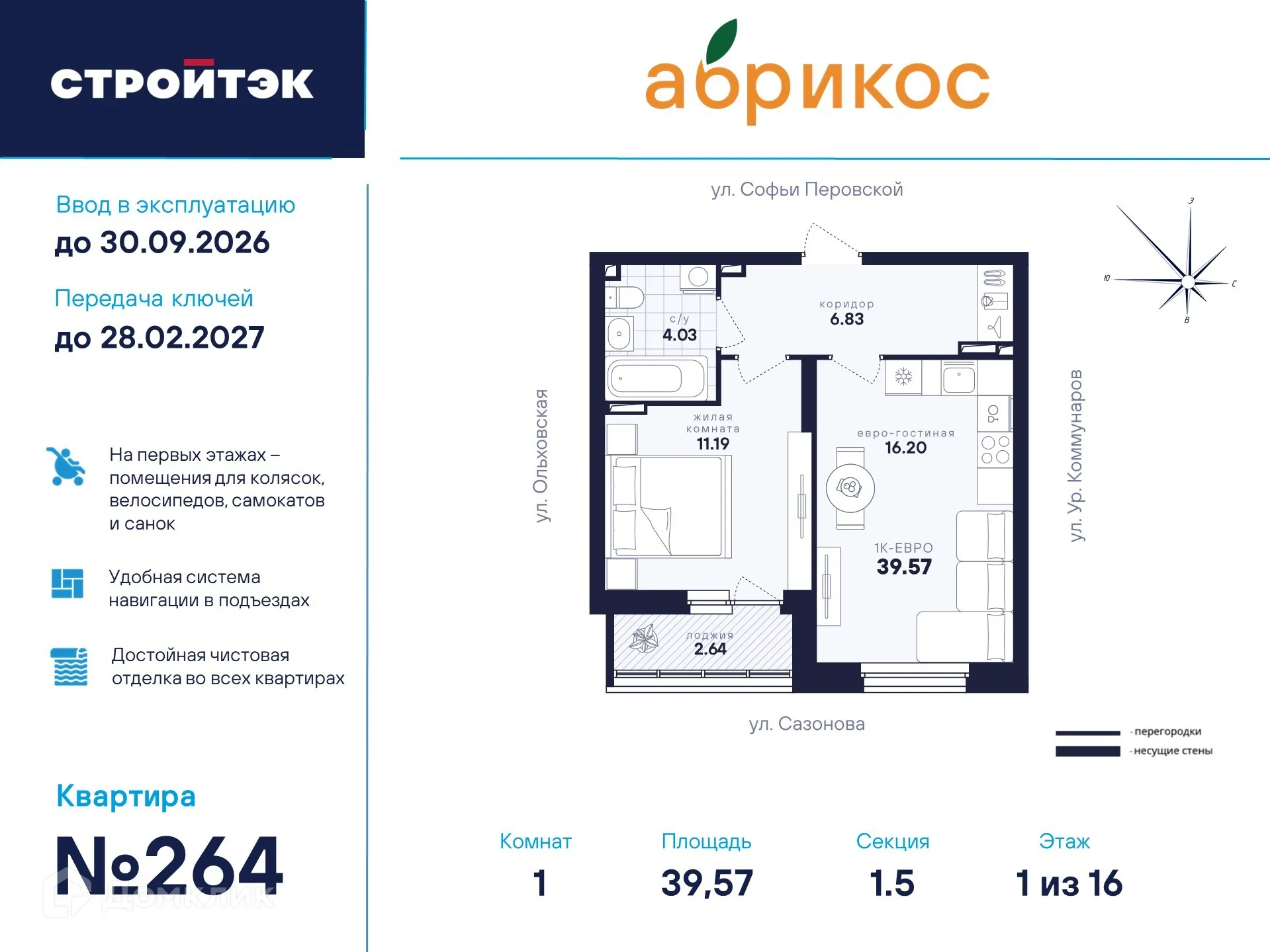 Фото квартиры в ЖК "Абрикос"