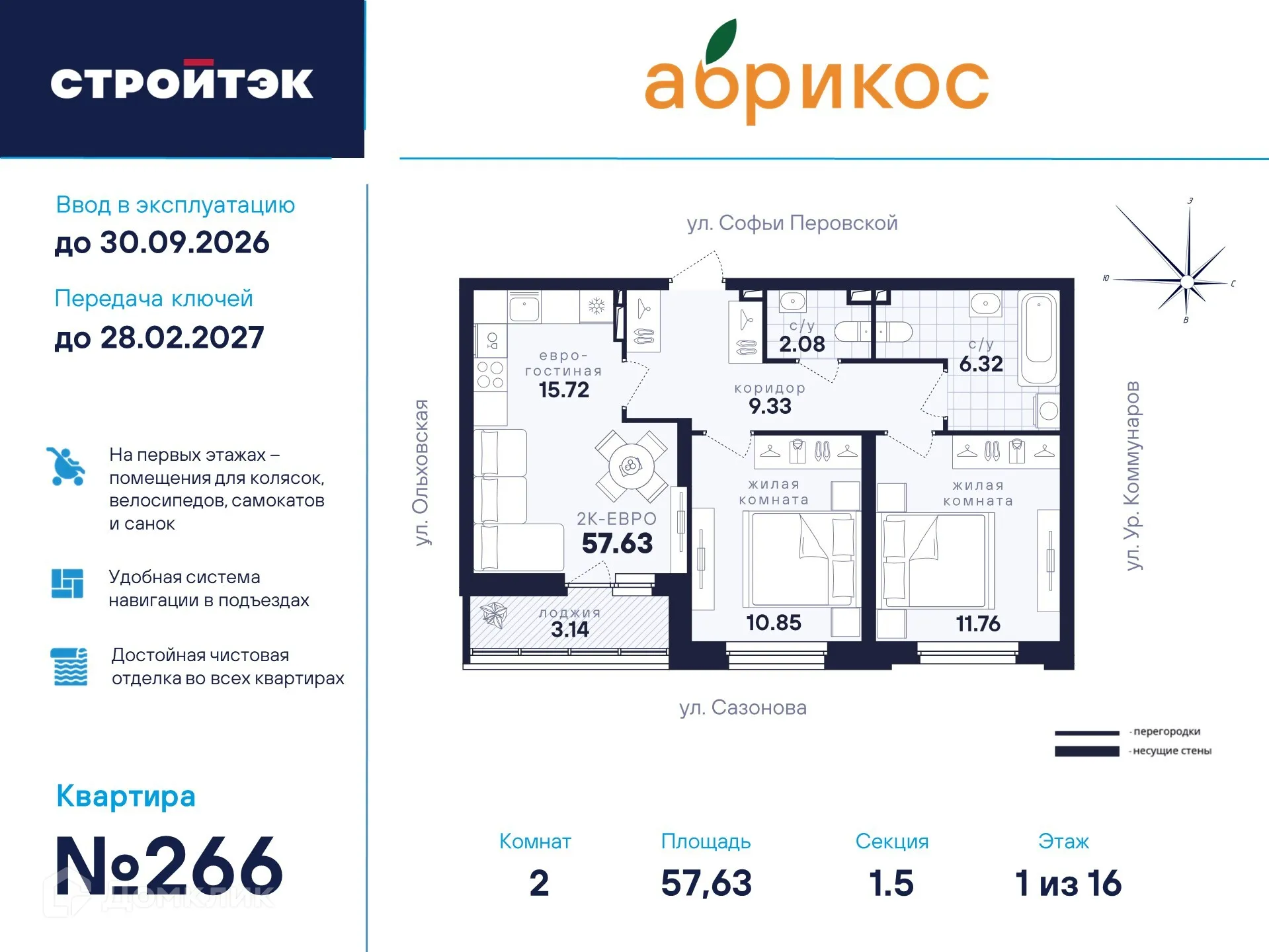 Фото квартиры в ЖК "Абрикос"