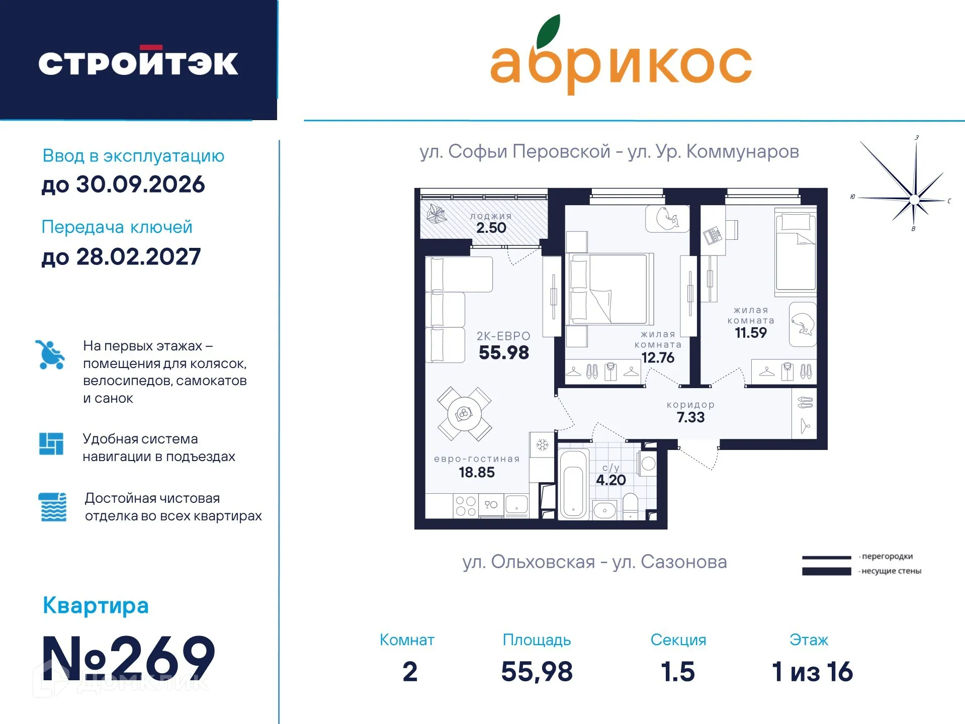 Фото квартиры в ЖК "Абрикос"