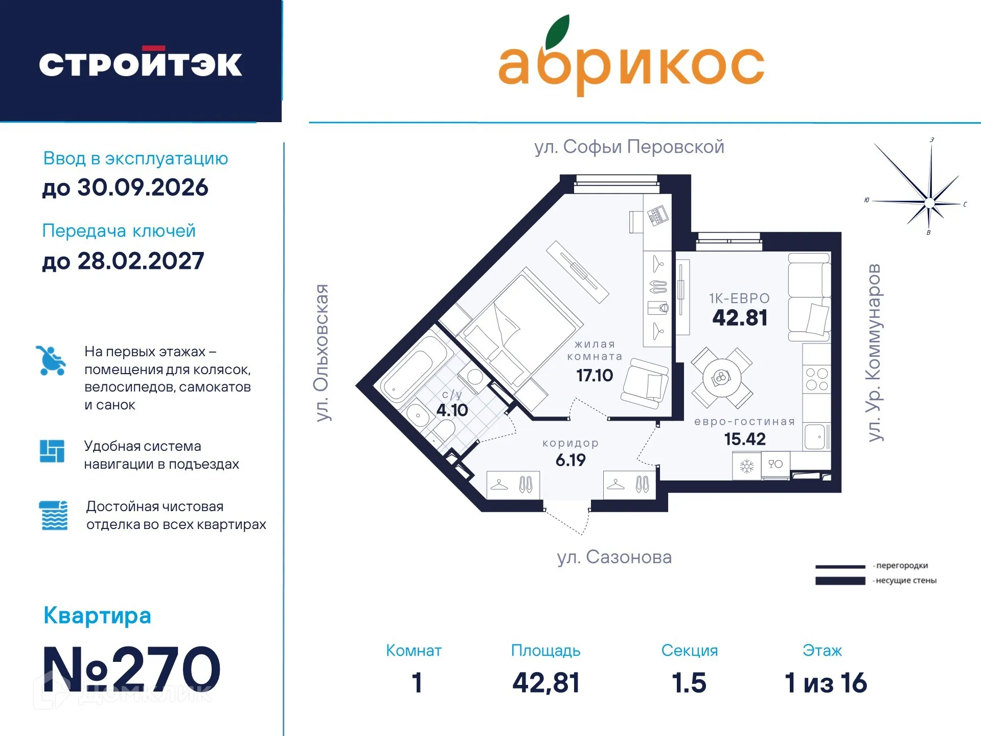 Фото квартиры в ЖК "Абрикос"