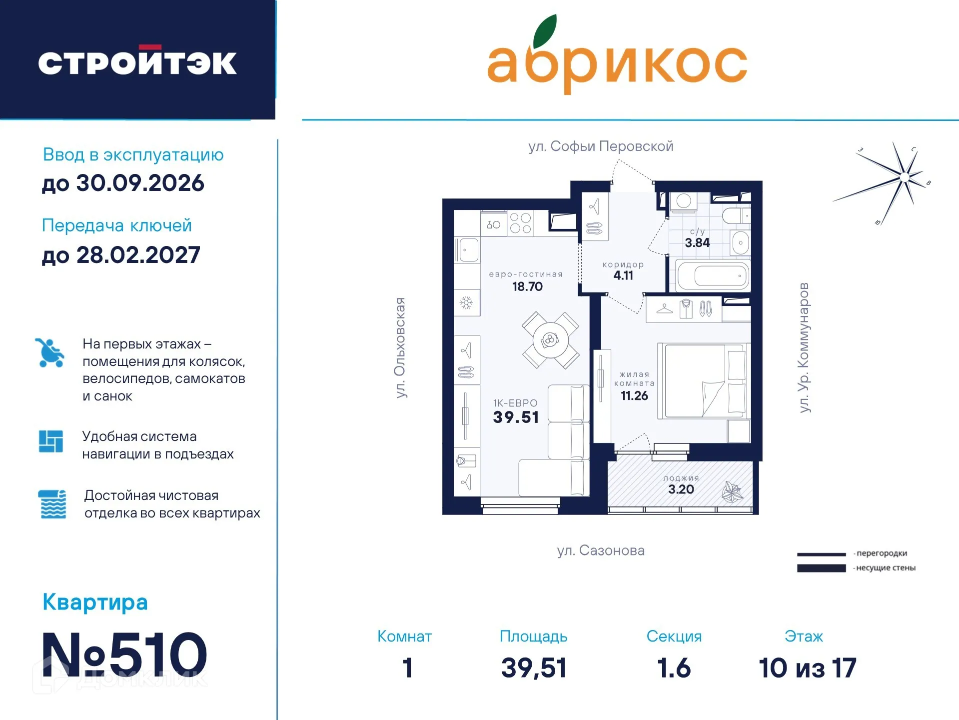 Фото квартиры в ЖК "Абрикос"