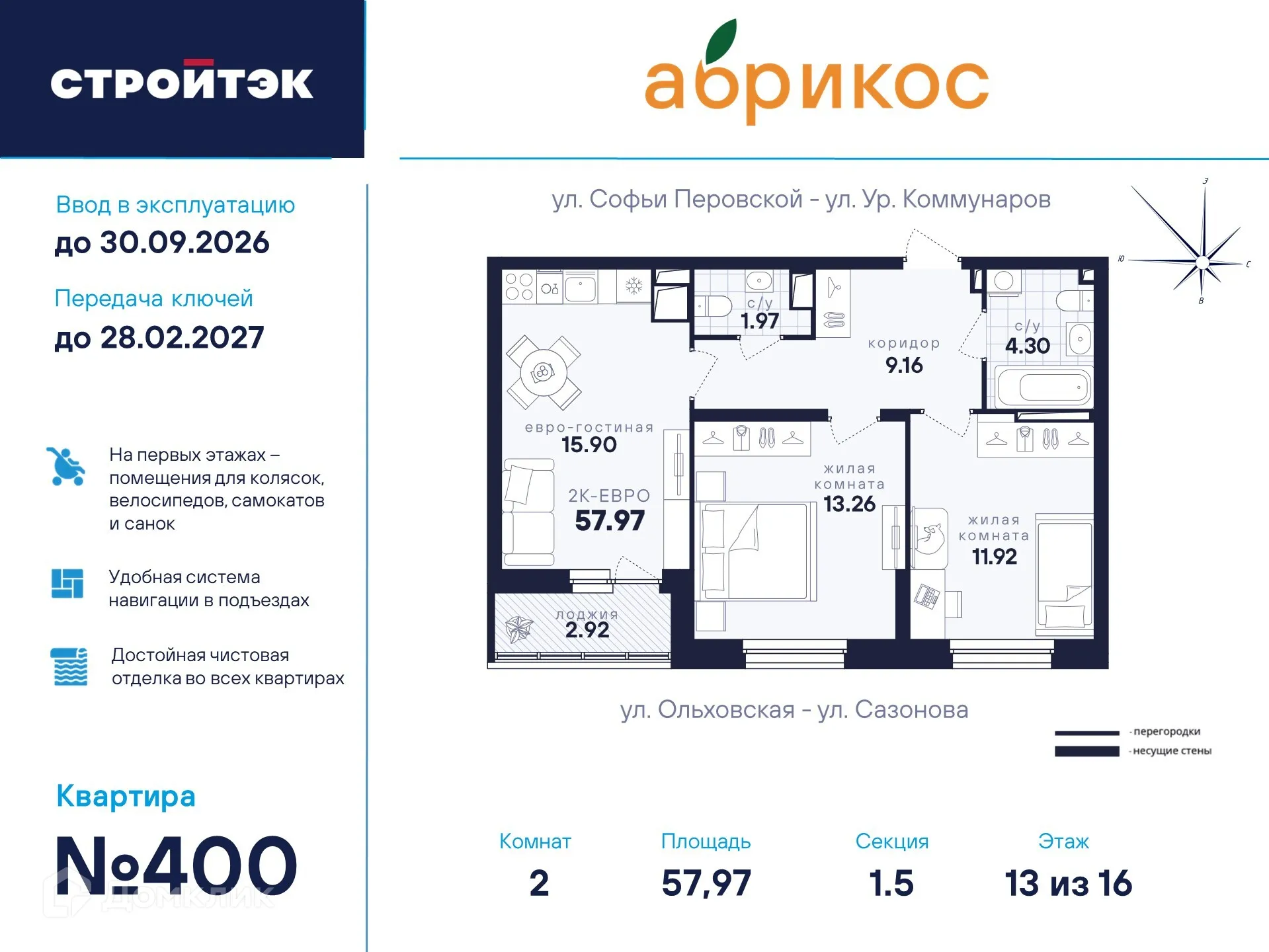 Фото квартиры в ЖК "Абрикос"