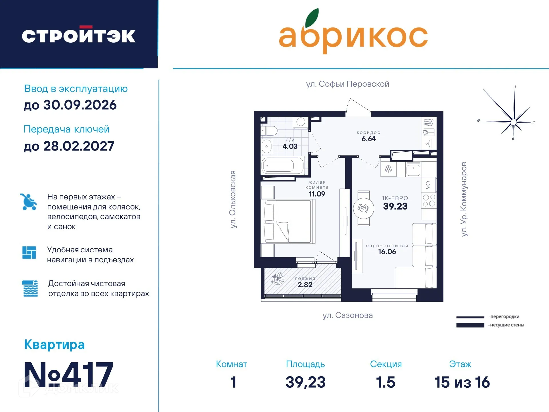 Фото квартиры в ЖК "Абрикос"