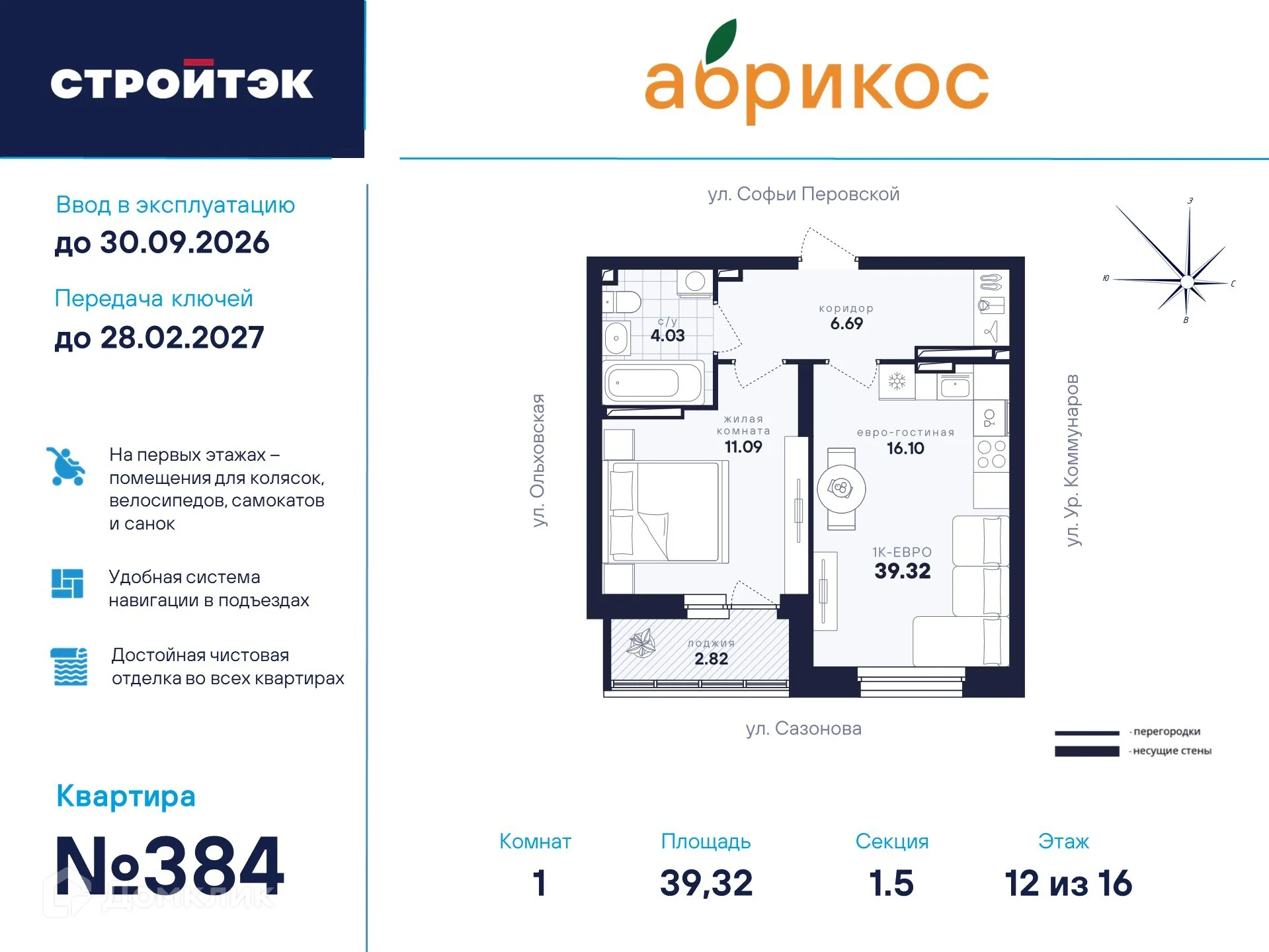 Фото квартиры в ЖК "Абрикос"