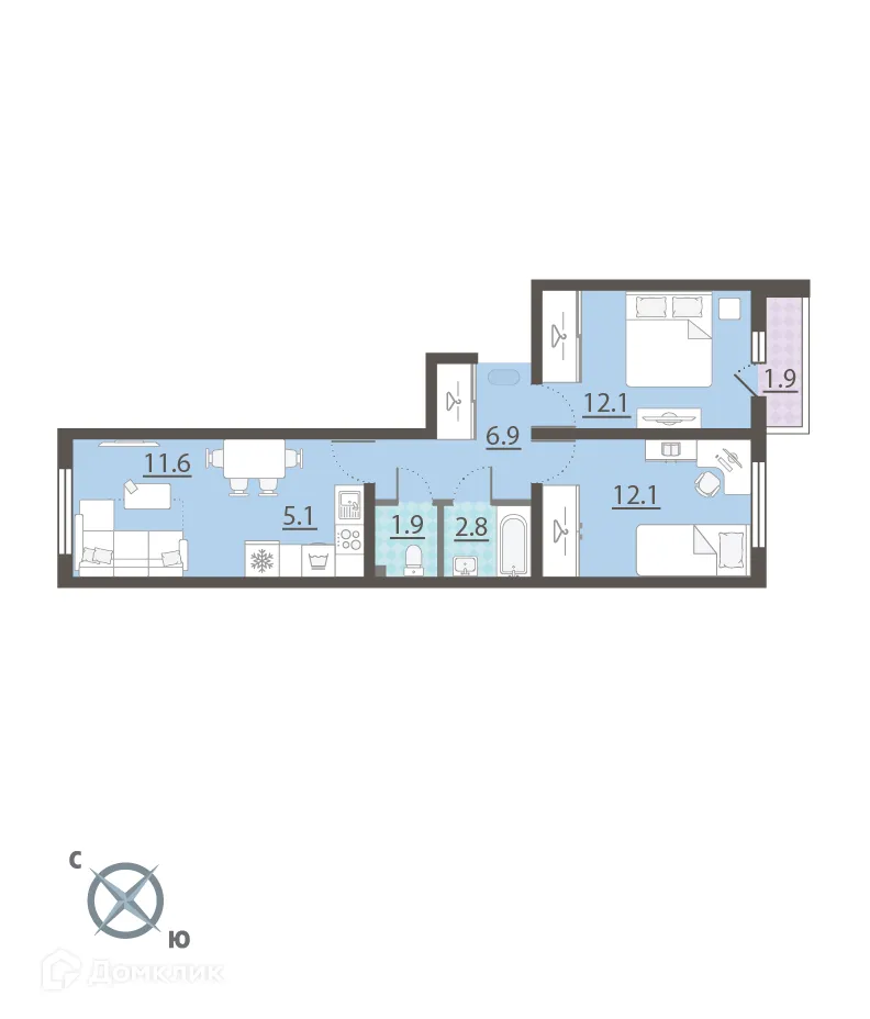 Фото квартиры в ЖК Мичуринский