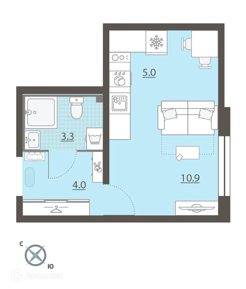 Фото квартиры в ЖК Мичуринский