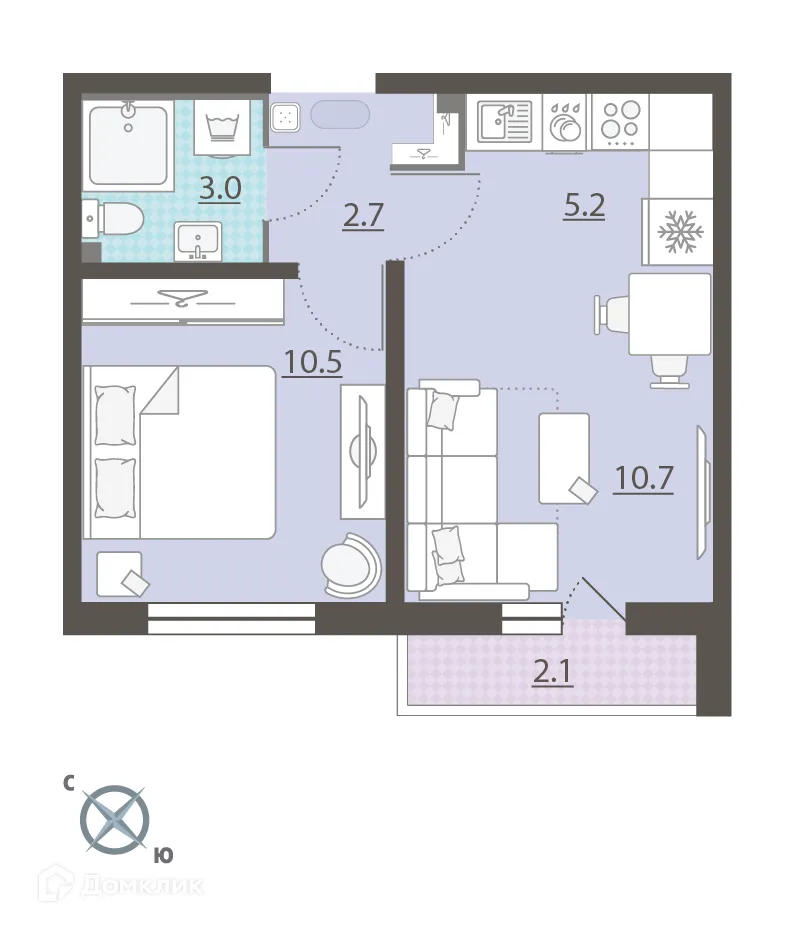 Фото квартиры в ЖК Мичуринский