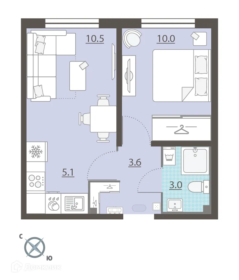 Фото квартиры в ЖК Мичуринский