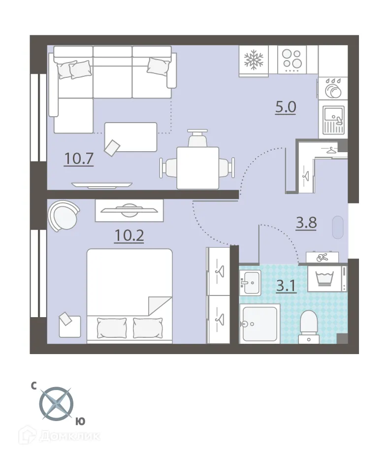 Фото квартиры в ЖК Мичуринский