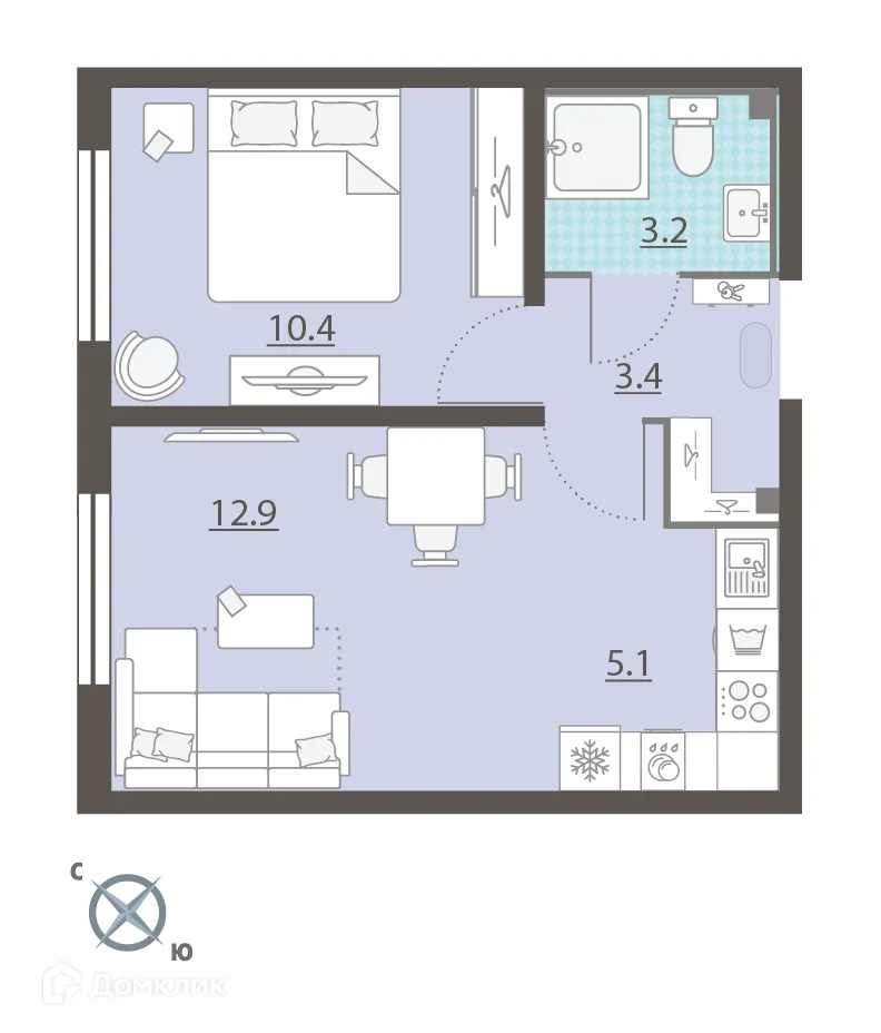 Фото квартиры в ЖК Мичуринский